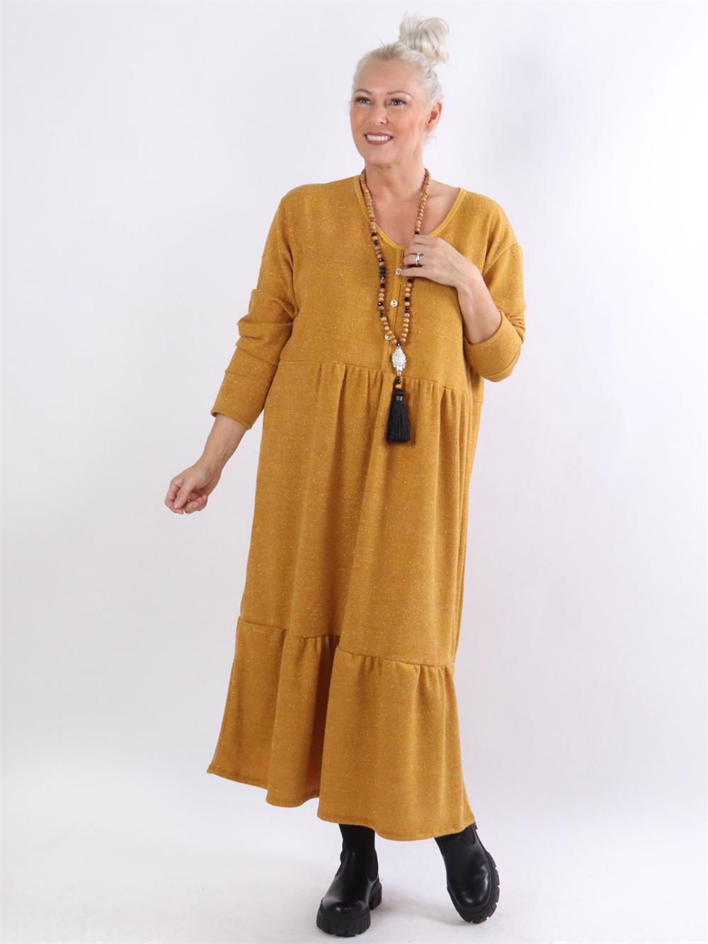 Dejana - Strikkjole med glittertråde